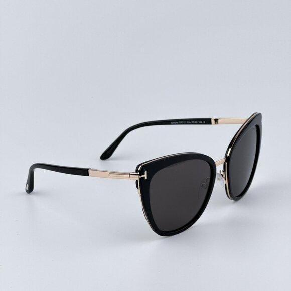 Tom Ford Women BRAND NEW Sunglasses SIMONA Black Gold Smoke Cat Eye FT0717 01A - Picture 6 of 10